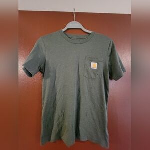 Carhartt Medium Women's Green T-shirt With Breast Pocket